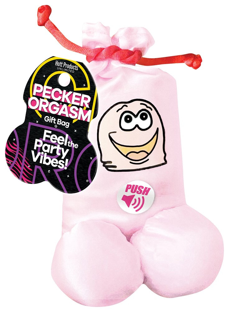 Hott Products Pecker Orgasm Talking Audible Gift Bag - - Party Gifts and Novelties
