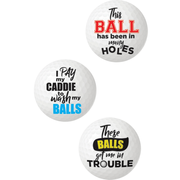 Hott Products Balls Deep Novelty Golf Balls - - Party Gifts and Novelties