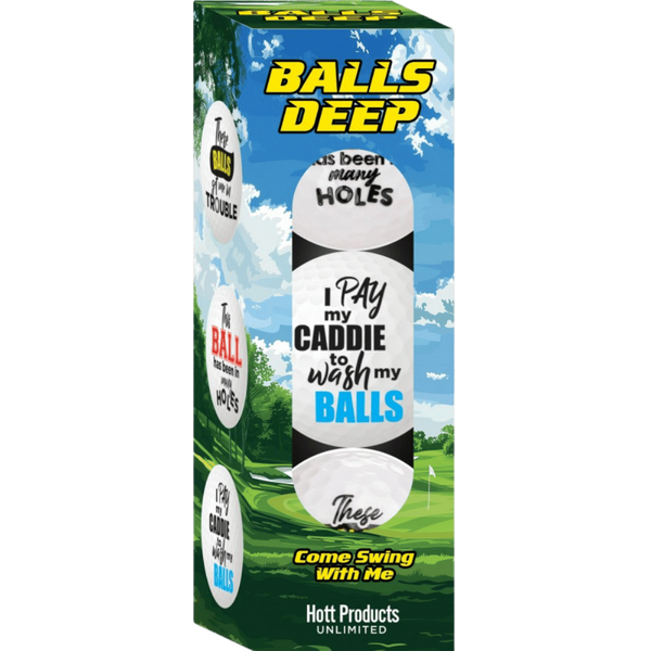 Hott Products Balls Deep Novelty Golf Balls - - Party Gifts and Novelties