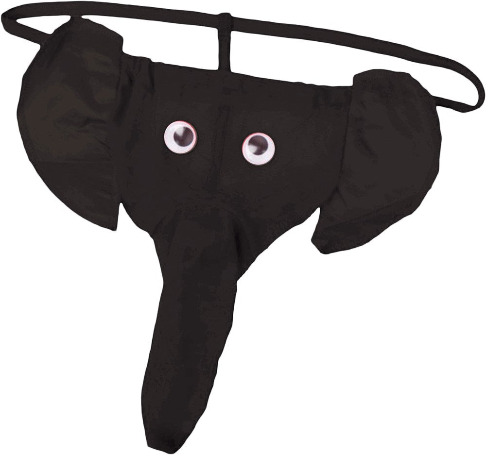 Hott Products Cotton with Stretch Waistband Elephant Thong - - Party Gifts and Novelties