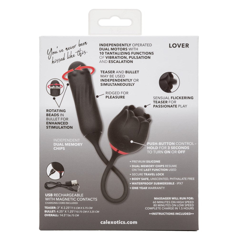California Exotics Elite Lover Clitoral Vibrator Black - - Clit Ticklers and Pulsators