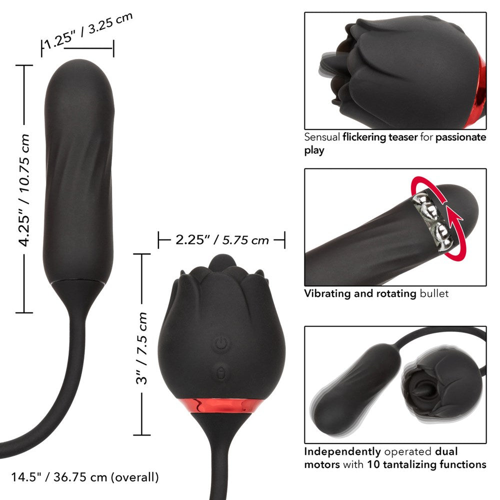 California Exotics Elite Lover Clitoral Vibrator Black - - Clit Ticklers and Pulsators