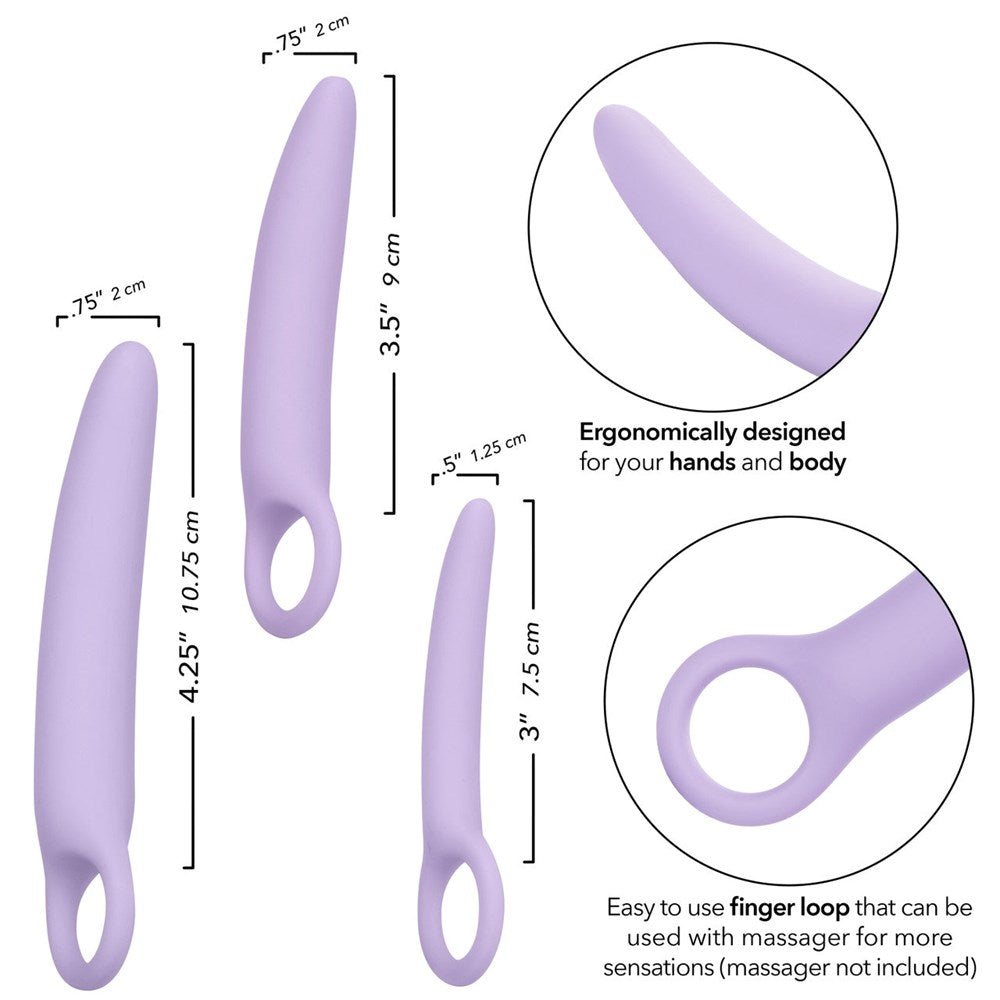 Dr. Laura Berman Alena Set Of 3 Silicone Dilators - - Clit Ticklers and Pulsators
