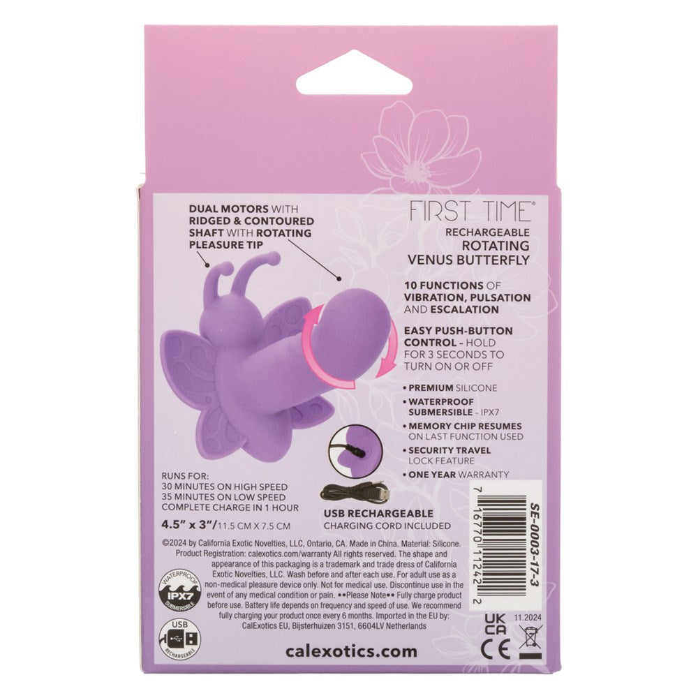 California Exotics First Time Rotating Venus Butterfly Massager - Clit Ticklers and Pulsators