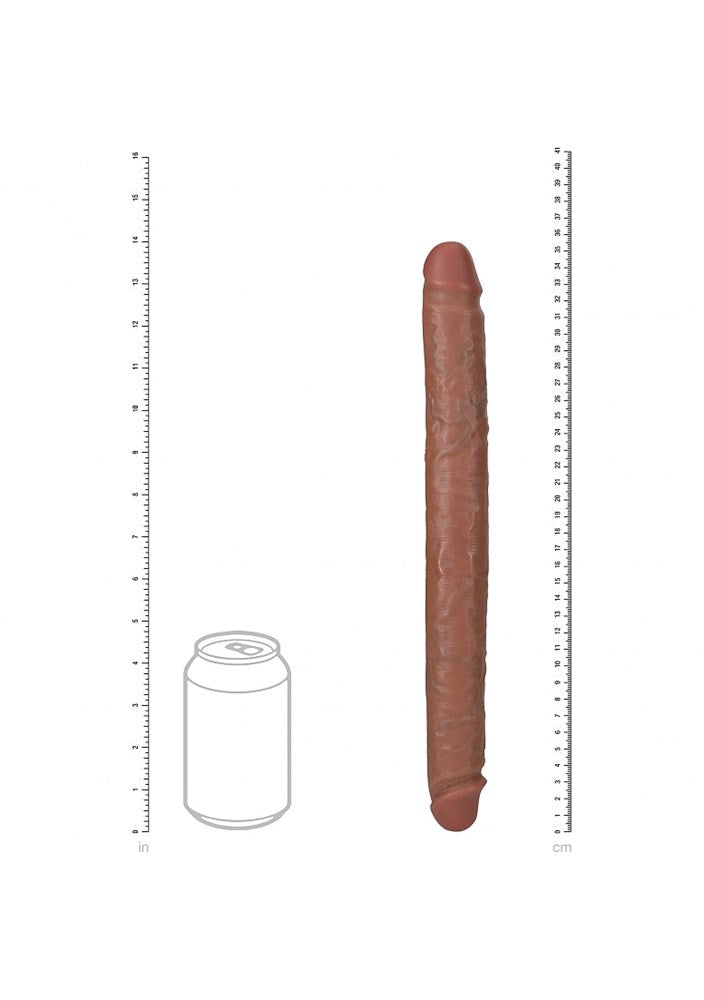 Shots Toys REALROCK 35 cm Slim Double Ender Realistic Dildo Ultra Realistic - - Double Ender