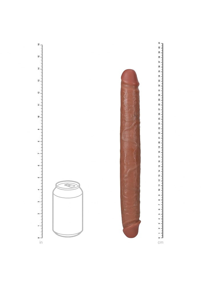 Shots Toys REALROCK Thick Double Ender Realistic Dildo Ultra Realistic Skin - - Double Ender