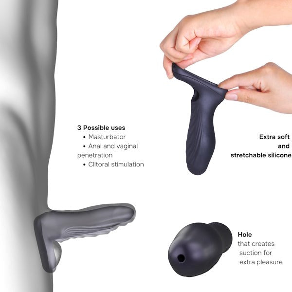 MANWAN Ryzer Mens Silicone Penis Sleeves 3 in 1 Enhancement - - Penis Sleeves and Extenders