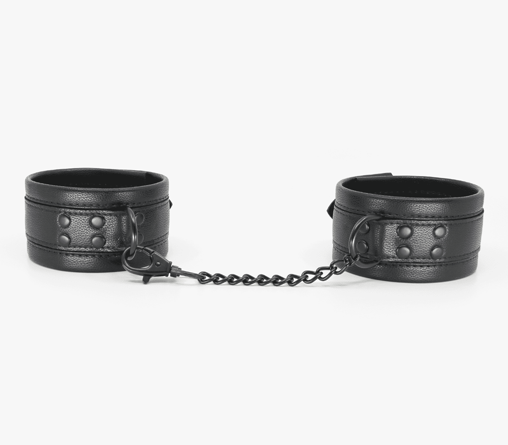 Love In Leather Padded Faux Leather Ankle Restraints - Default Title - Cuffs And Restraints