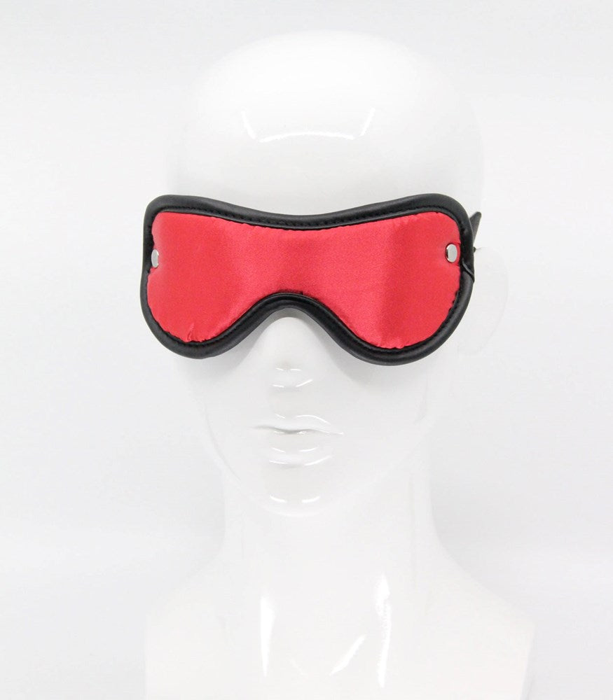 Love In Leather Bright and Silky Satin Blindfold - Red - Masks And Blindfolds
