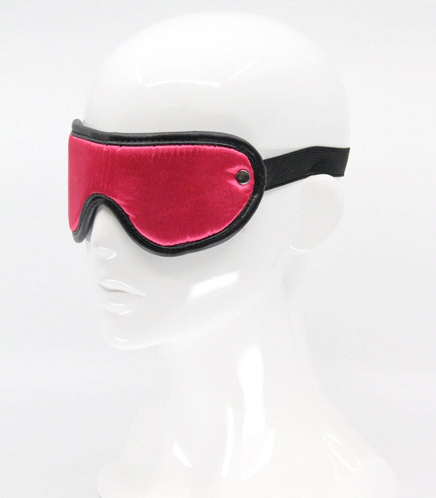 Love In Leather Bright and Silky Satin Blindfold - Pink - Masks And Blindfolds