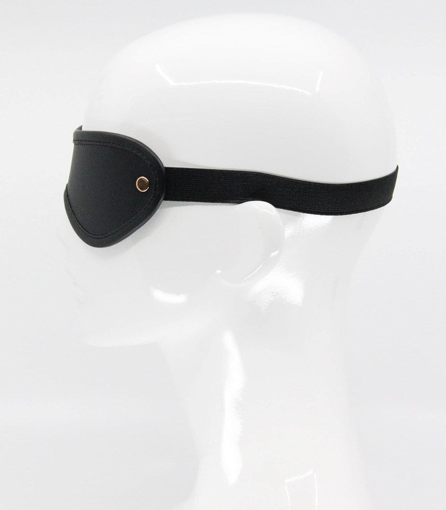 Love In Leather Blindfold with Coloured Hardware - - Masks And Blindfolds