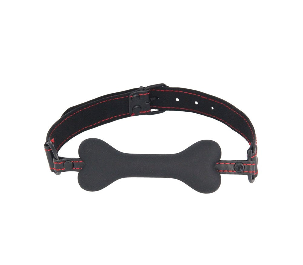Love In Leather Solid Silicone BDSM Play Bone Gag - Default Title - Bondage Gags and Bits