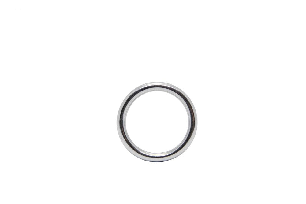 Love In Leather Stainless Steel Mens Cock Ring - 32mm - Steel Cock Rings