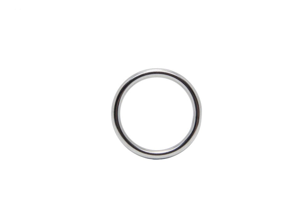 Love In Leather 3 Piece Stainless Steel Cock Ring - - Steel Cock Rings