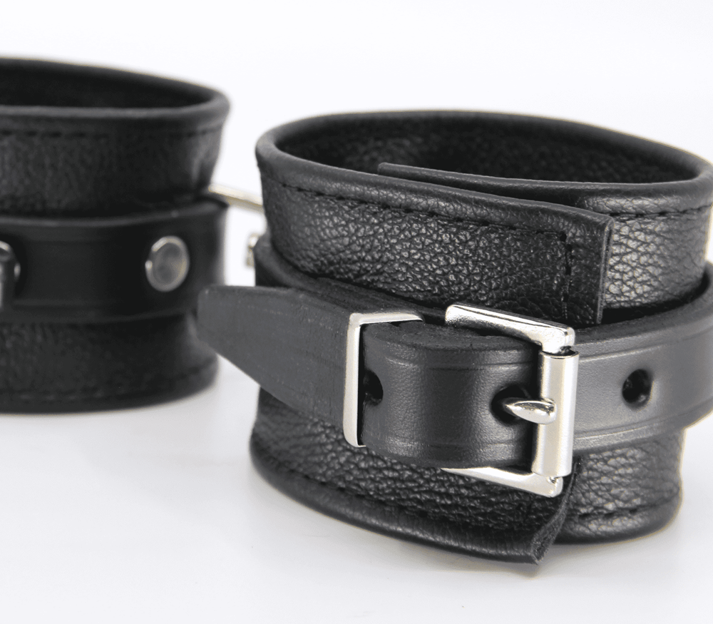 Love In Leather Soft Grained Leather Wrist Cuffs - - Cuffs And Restraints