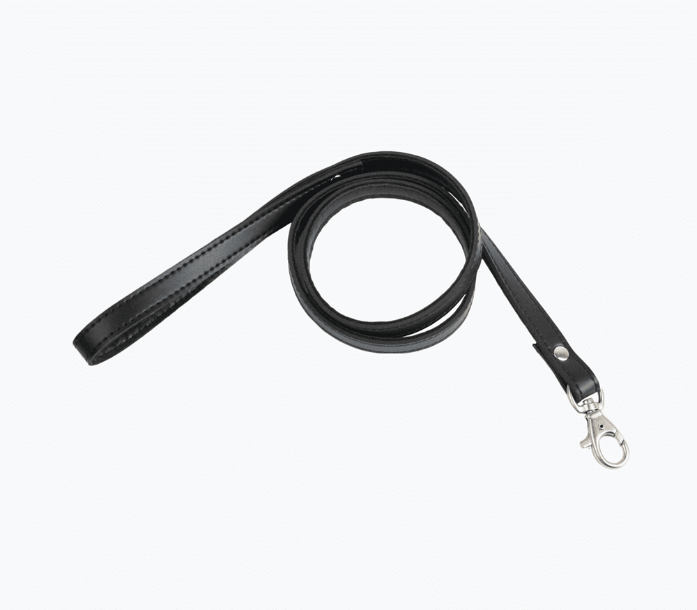 Love In Leather Long Faux Leather Bondage Lead - - Collars and Leads