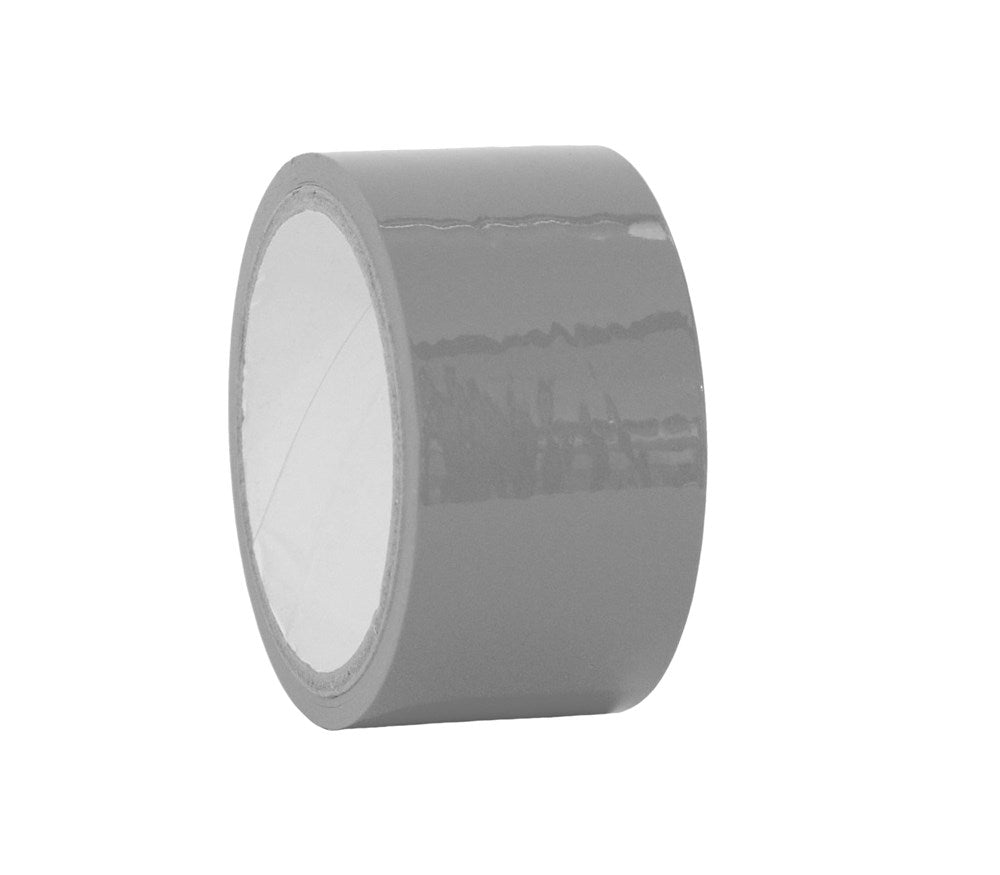 Love In Leather 10m PVC Bondage Play Tape - Silver - Cuffs And Restraints