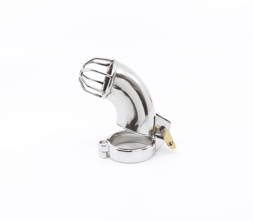 Love In Leather The Hannibal Male Chastity Cock Cage with Hinged Ring System - 40mm - Male Chastity