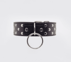 Berlin Baby Black Studded BDSM Play Collar - - Collars and Leads