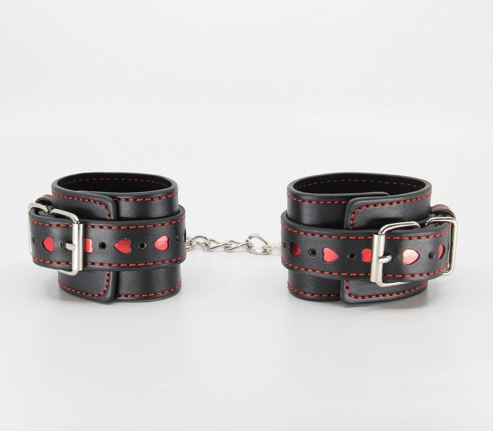 Berlin Baby Metallic Heart Bondage Wrist Cuffs - - Cuffs And Restraints