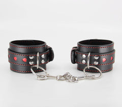 Berlin Baby Metallic Heart Bondage Wrist Cuffs - Default Title - Cuffs And Restraints