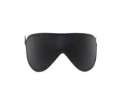 Berlin Baby Faux Leather Blindfold with Faux Fur Lining - Black - Masks And Blindfolds
