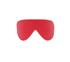 Berlin Baby Faux Leather Blindfold with Faux Fur Lining - Red - Masks And Blindfolds