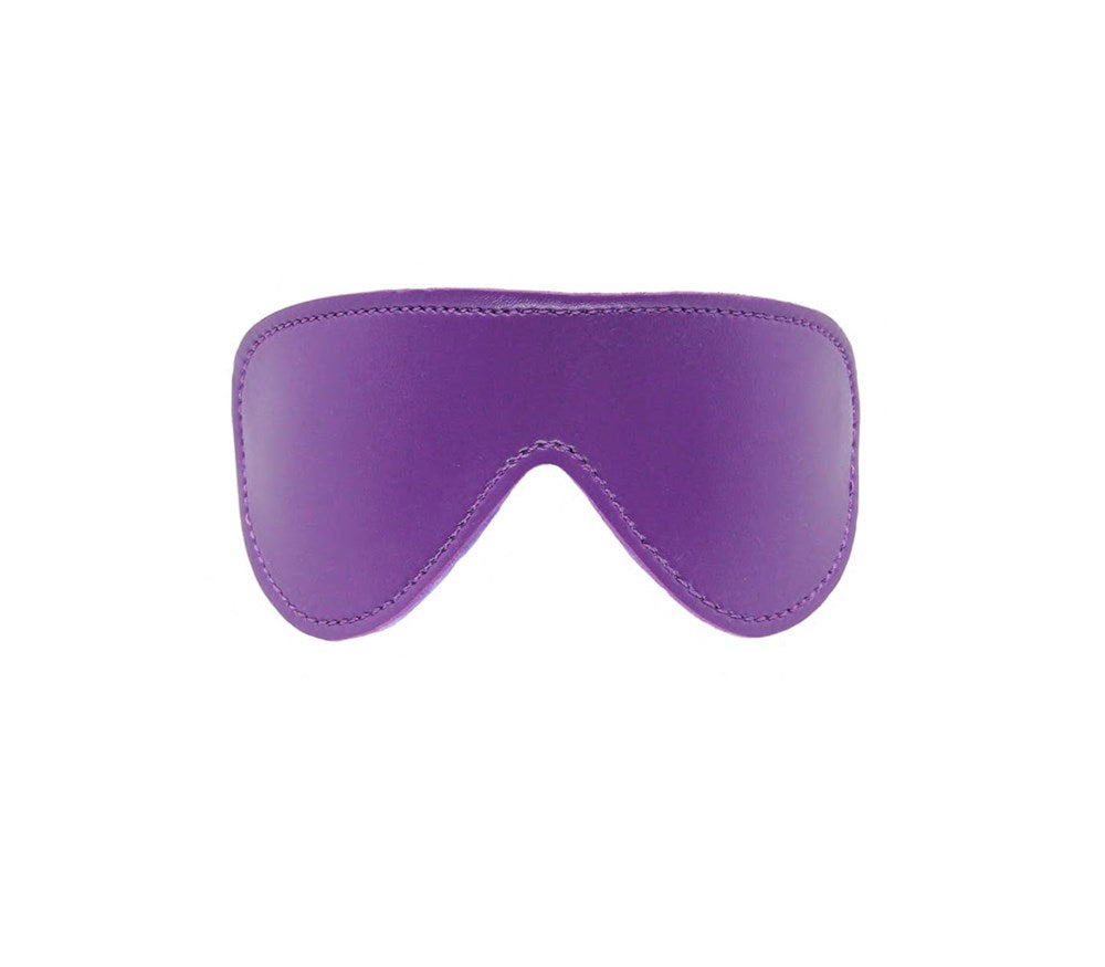 Berlin Baby Faux Leather Blindfold with Faux Fur Lining - Purple - Masks And Blindfolds