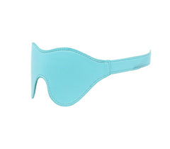 Berlin Baby Turquoise Faux Leather Blindfold - - Masks And Blindfolds