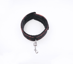 Berlin Baby Satin and Lace BDSM Play Collar - Red - Collars and Leads
