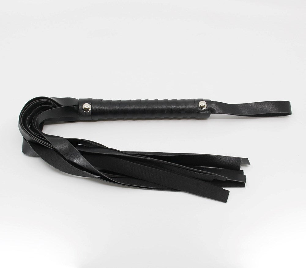 Berlin Baby Basic PU Leather Bondage Flogger - - Whips And Crops