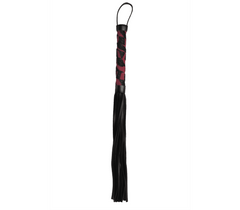 Berlin Baby Animal Print Bondage Flogger - Red Zebra - Whips And Crops