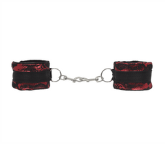 Berlin Baby Satin and Lace Bondage Wrist Cuffs - Red - Cuffs And Restraints