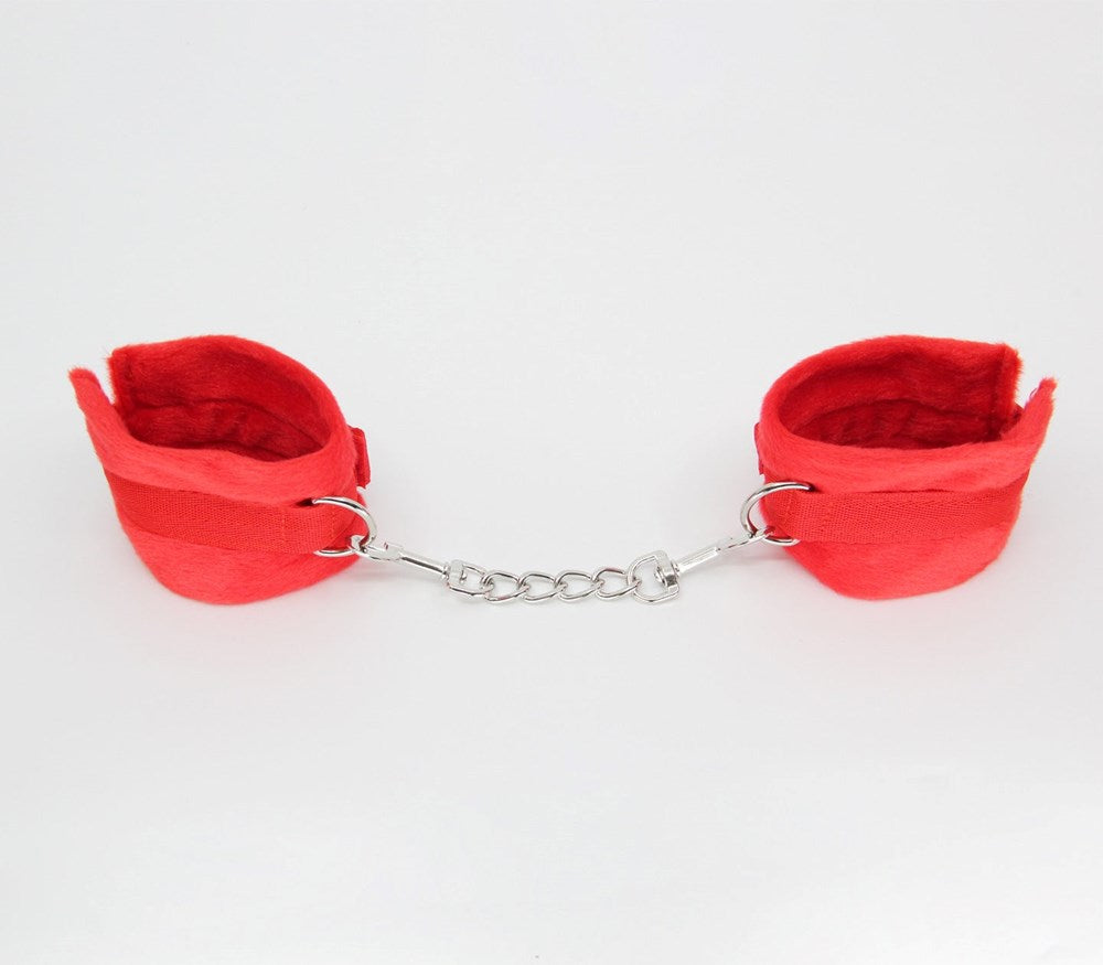 Berlin Baby Plush Bondage Cuffs With Webbing Hook - - Cuffs And Restraints