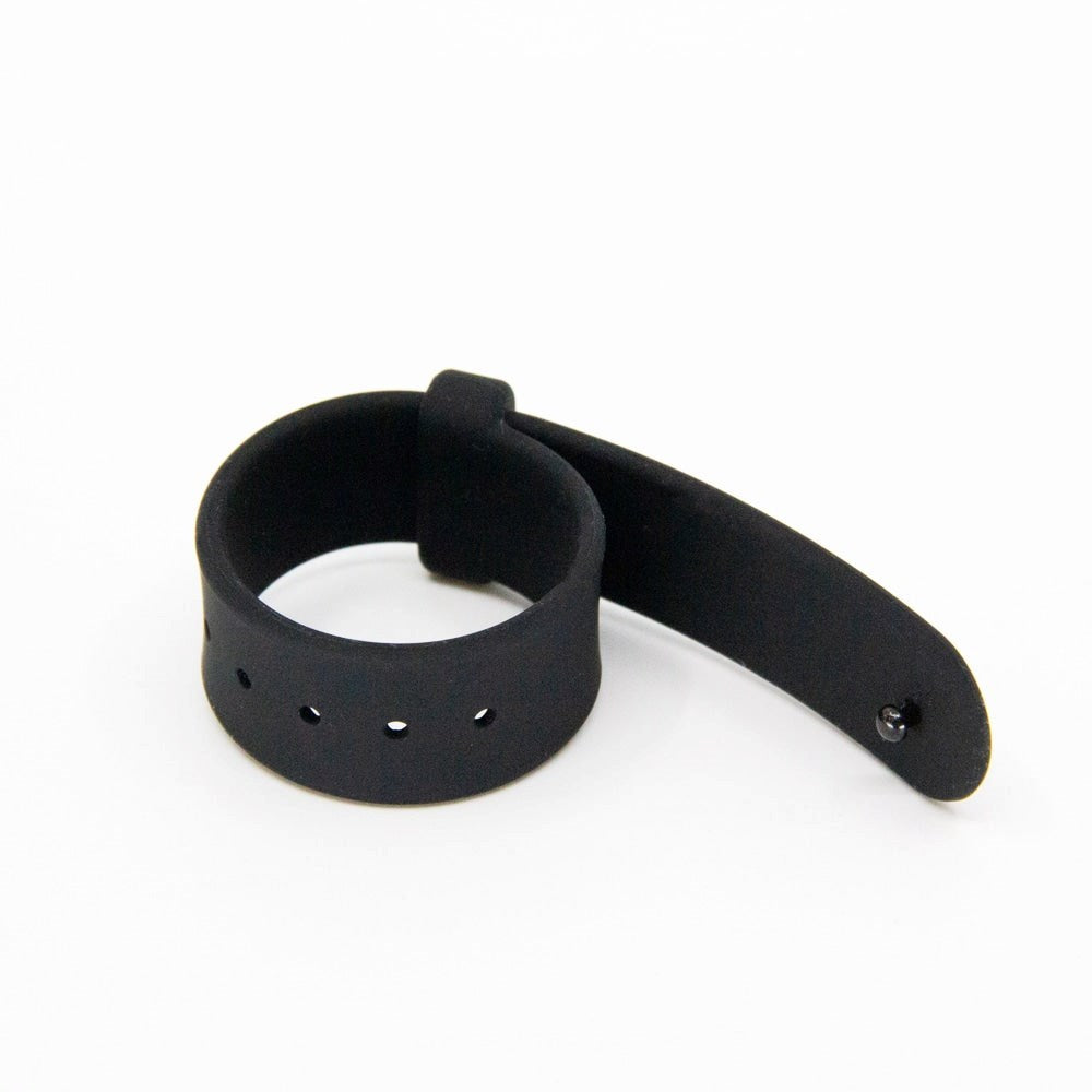 Love In Leather Adjustable Silicone Cock Ring with Five Hole Design - - Cock Rings