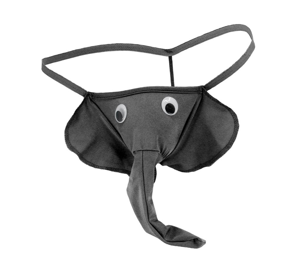 Muse Lingerie Mens Novelty Elephant G String with Playful Animal Design - - Jocks and G-Strings