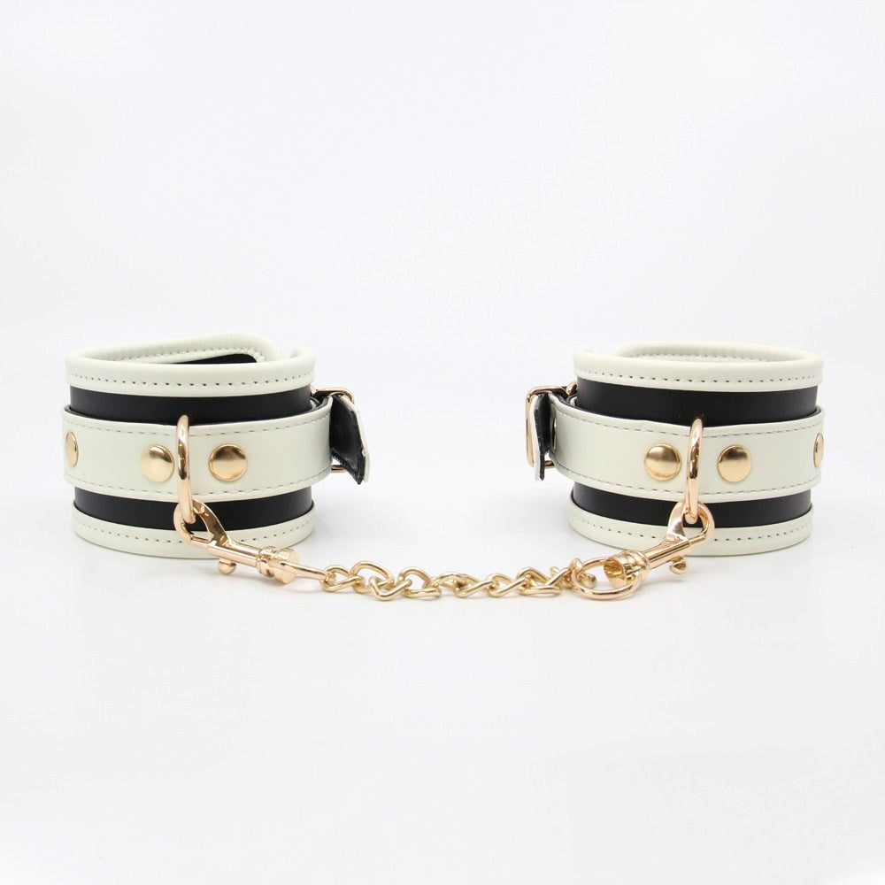 Love In Leather Glow In Dark Bondage Wrist Cuffs Photoluminescent Tech - Default Title - Cuffs And Restraints