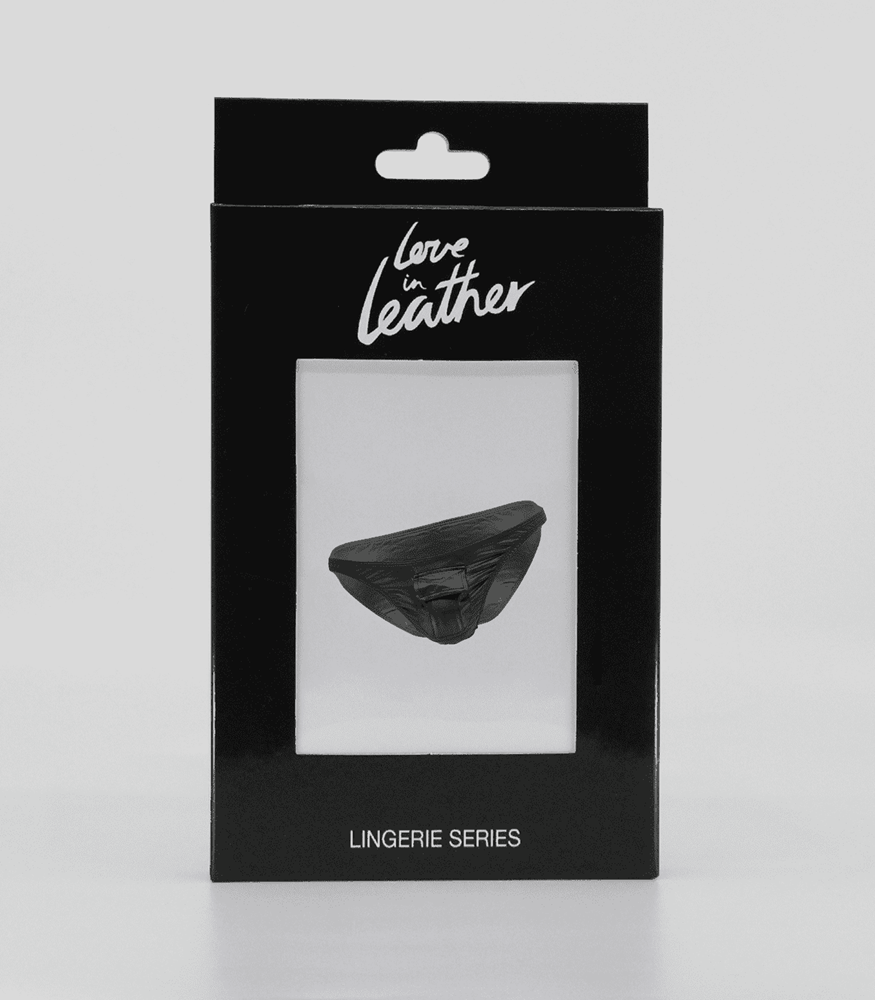 Love In Leather Mens Wet Look Front Pocket Underwear Premium Finish - - His Fetish