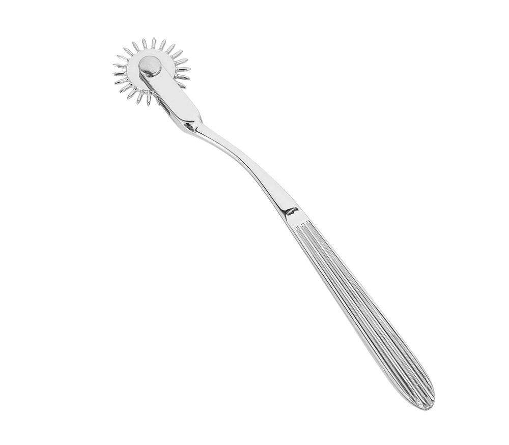 Love In Leather Single Wheel Wartenberg Wheel Sensation Play Sex Toy - Silver - Dental and Clinical