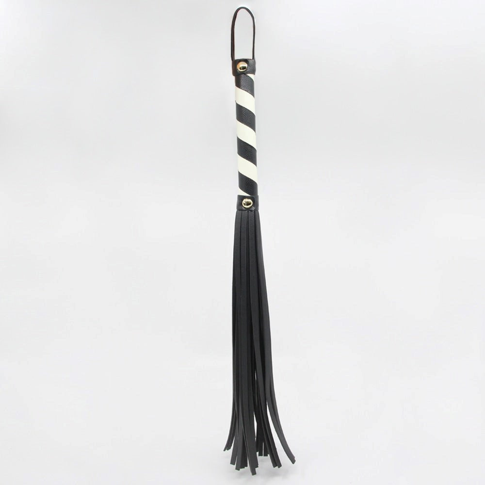 Love In Leather Medium Length Suede Flogger Purple with Turks Head Handle - Default Title - Whips And Crops