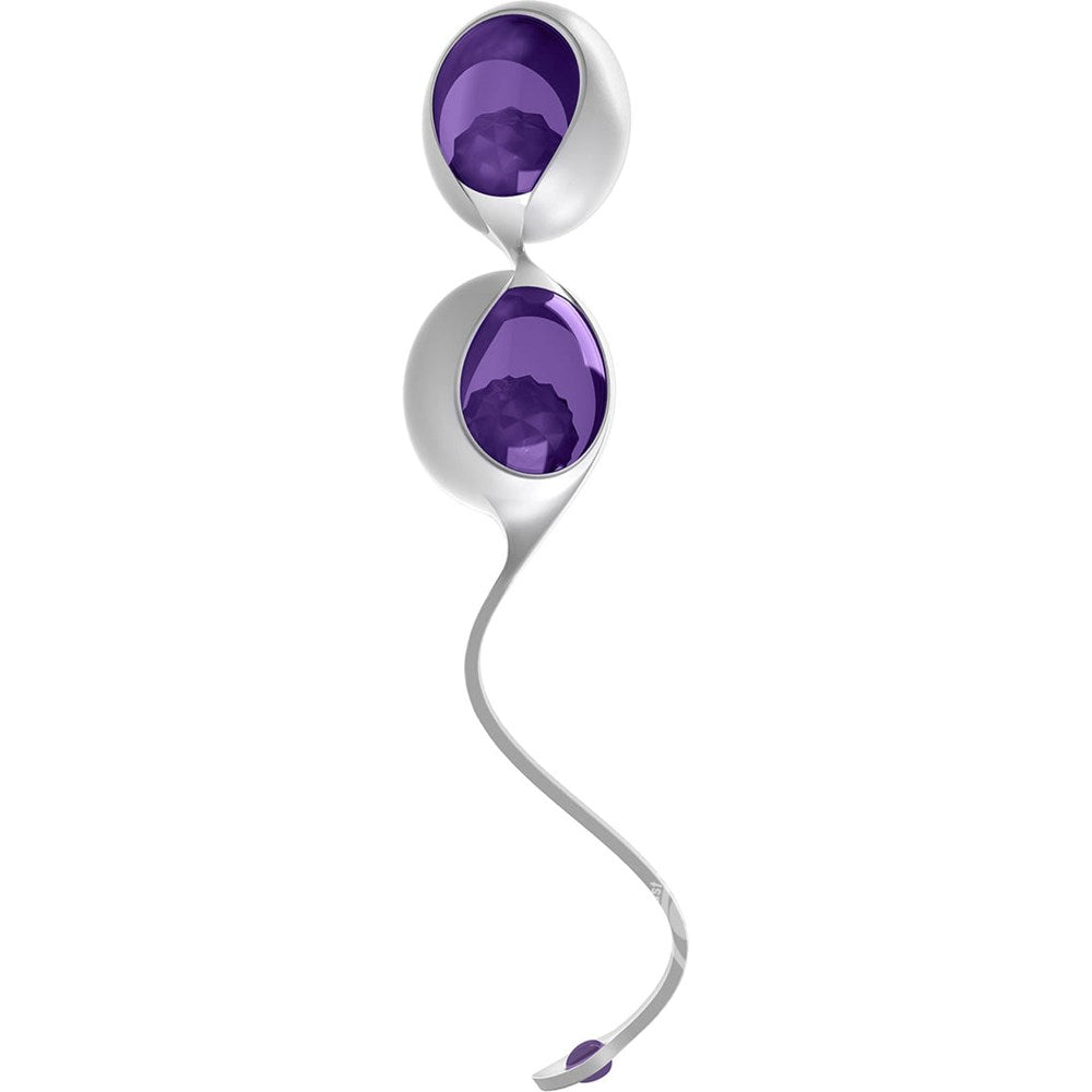 Xgen Products OVO L1 Silicone Kegel Love Balls White/Lilac Pelvic Floor - Default Title - Love Eggs and Kegel Exercisers