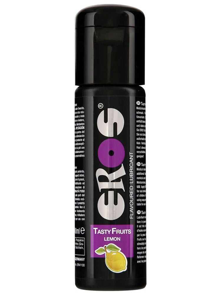 Eros Tasty Fruits LEMON Flavoured Lube 100 ml Authentic Citrus Flavor - Clear - Massage Oils and Lubricants