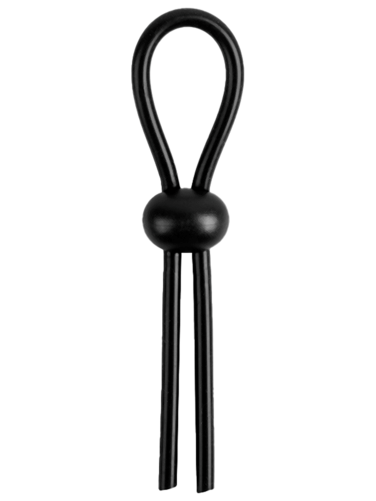 Playful Nero Adjustable Silicone Short Lasso Cock Ring - - Stretchy Cock Rings