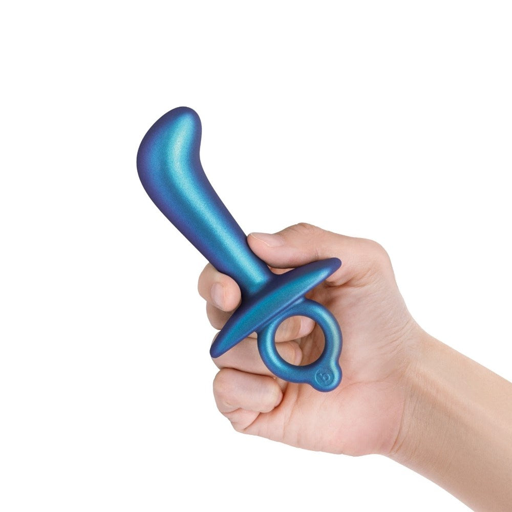 B Vibe Butties Thumb Silicone Prostate Plug with Finger Ring Control - - Butt Plugs