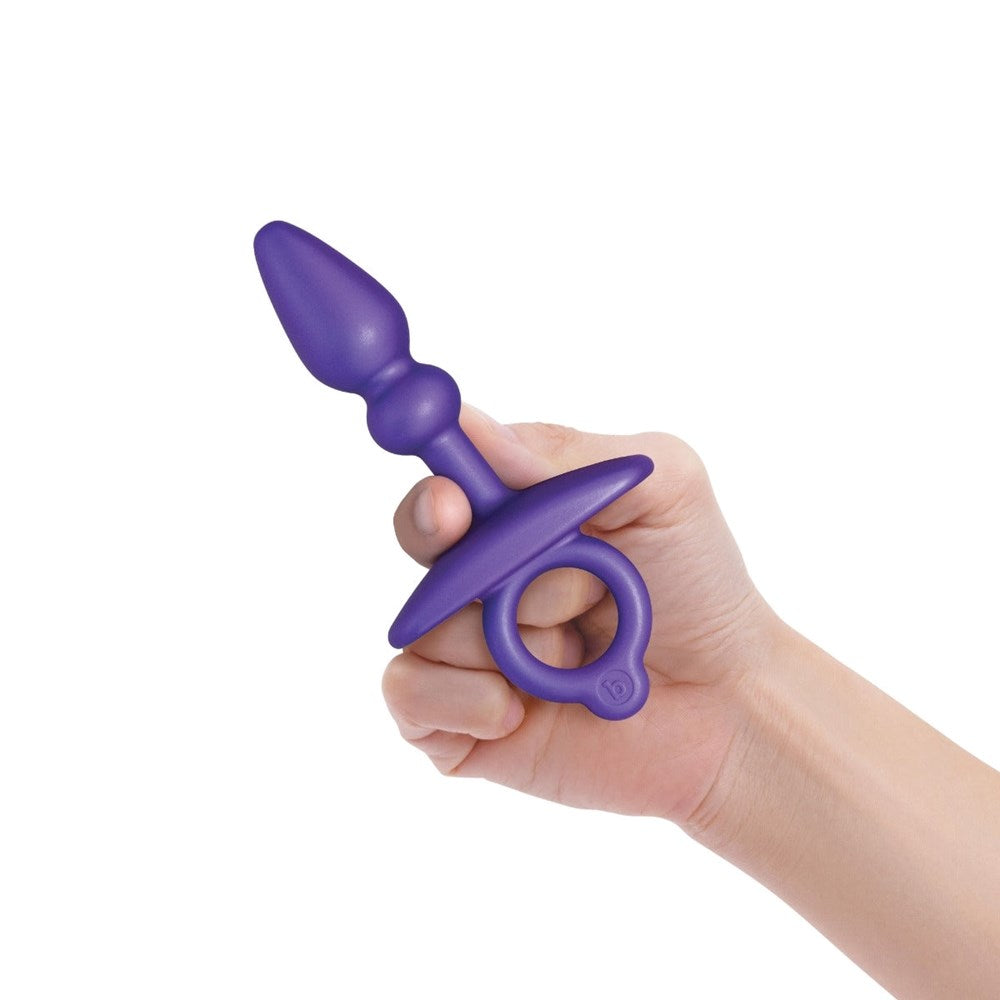 B Vibe Butties Dart Silicone Anal Plug with Sphere Tip and Bead - - Butt Plugs