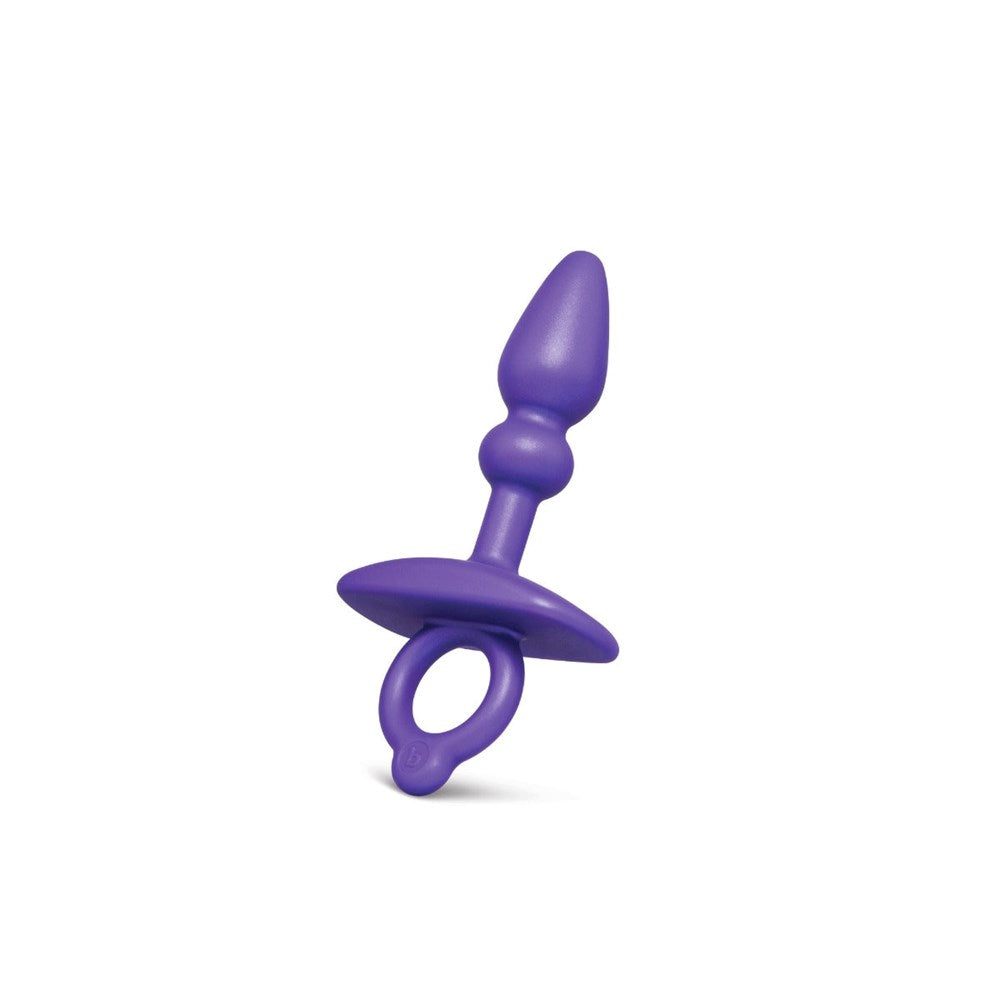 B Vibe Butties Dart Silicone Anal Plug with Sphere Tip and Bead - Purple - Butt Plugs