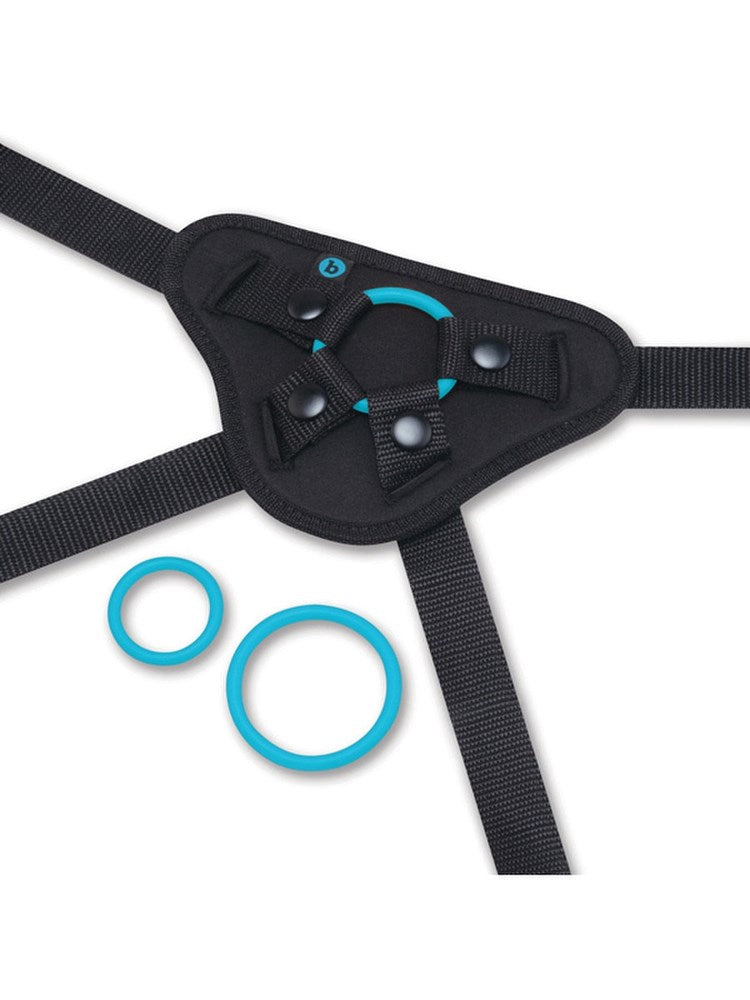 B Vibe Every Body Strap On Harness Set with 6 Inch Dildo Universal Fit - - Strap On Sextoys