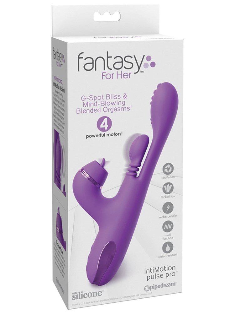 Pipedream Products Fantasy for Her IntiMotion Pulse Pro Rabbit Massager - - Rabbit Vibrators