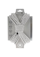 OUCH! Silky Smooth Nylon Bondage Rope 10m - Silver - Cuffs And Restraints