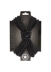 OUCH! Silky Smooth Nylon Bondage Rope 10m - Black - Cuffs And Restraints